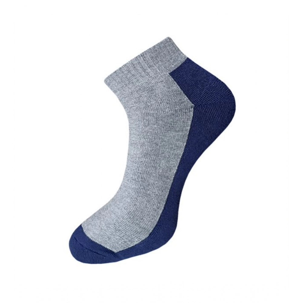 Generic 3_Pair Set Unisex Casual Cotton Solid Ankle Length Socks (Multicolor)