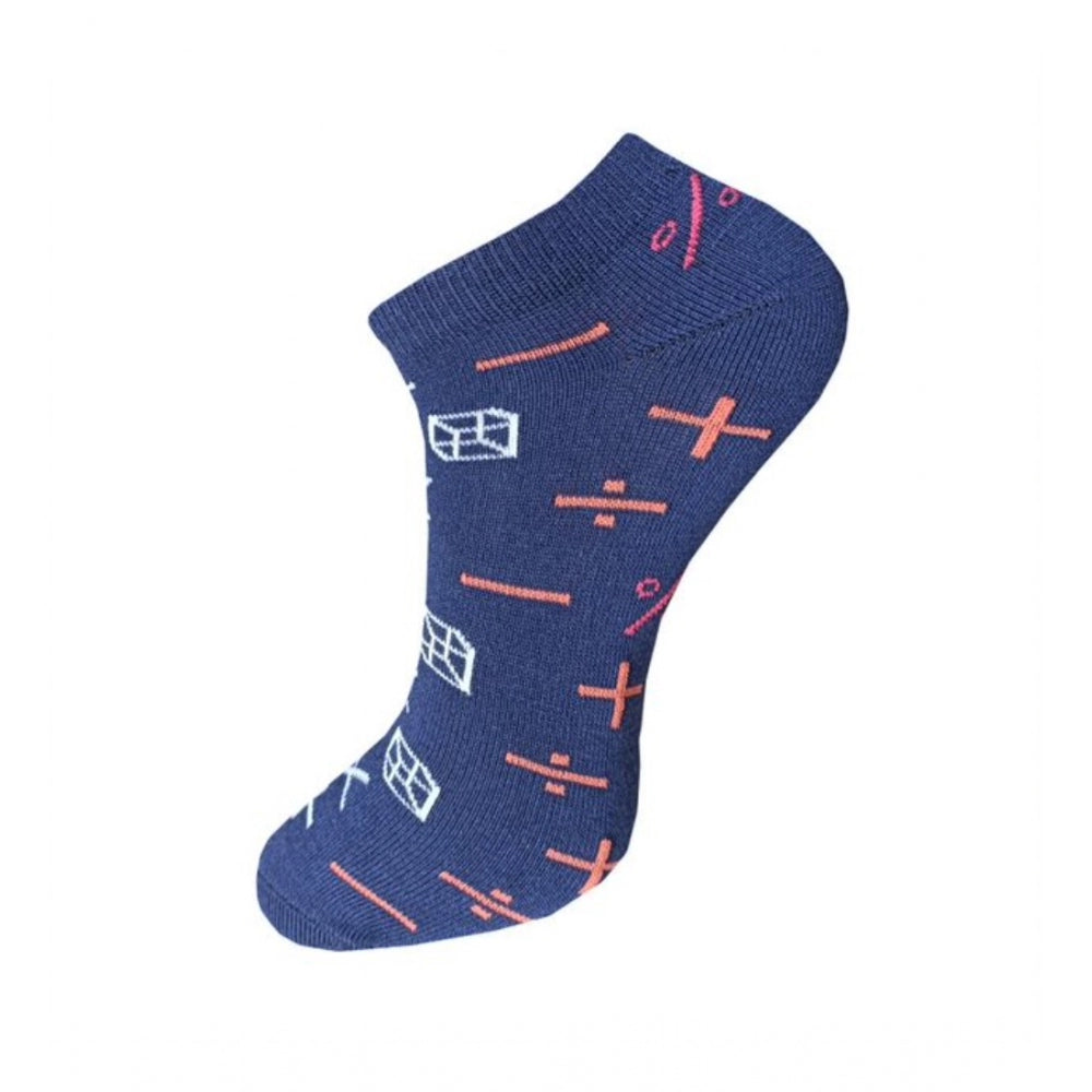 Generic 3_Pair Set Unisex Casual Cotton Printed Ankle Length Socks (Multicolor)