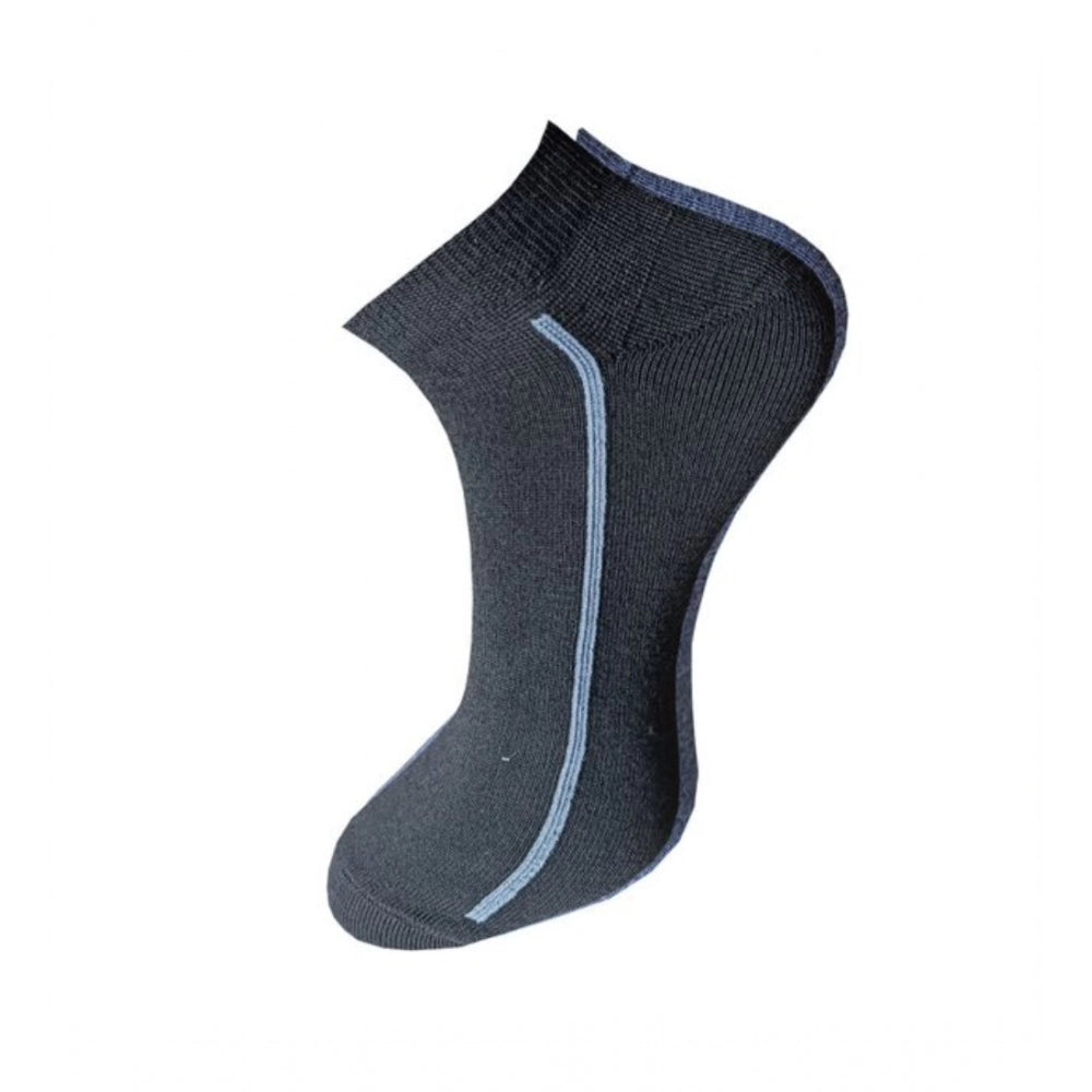 Generic 3_Pair Set Unisex Casual Cotton Solid Ankle Length Socks (Multicolor)