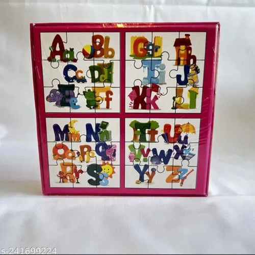 4_Pcs Set Alphapet Puzzle | Cardboard | Educational Toys | 4+ Years