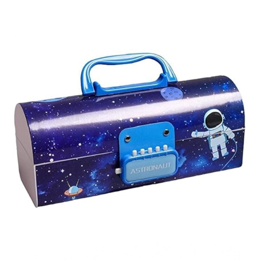 Generic Plastic Pen, Pencil Box Suitcase Style Password Lock (Multicolor )