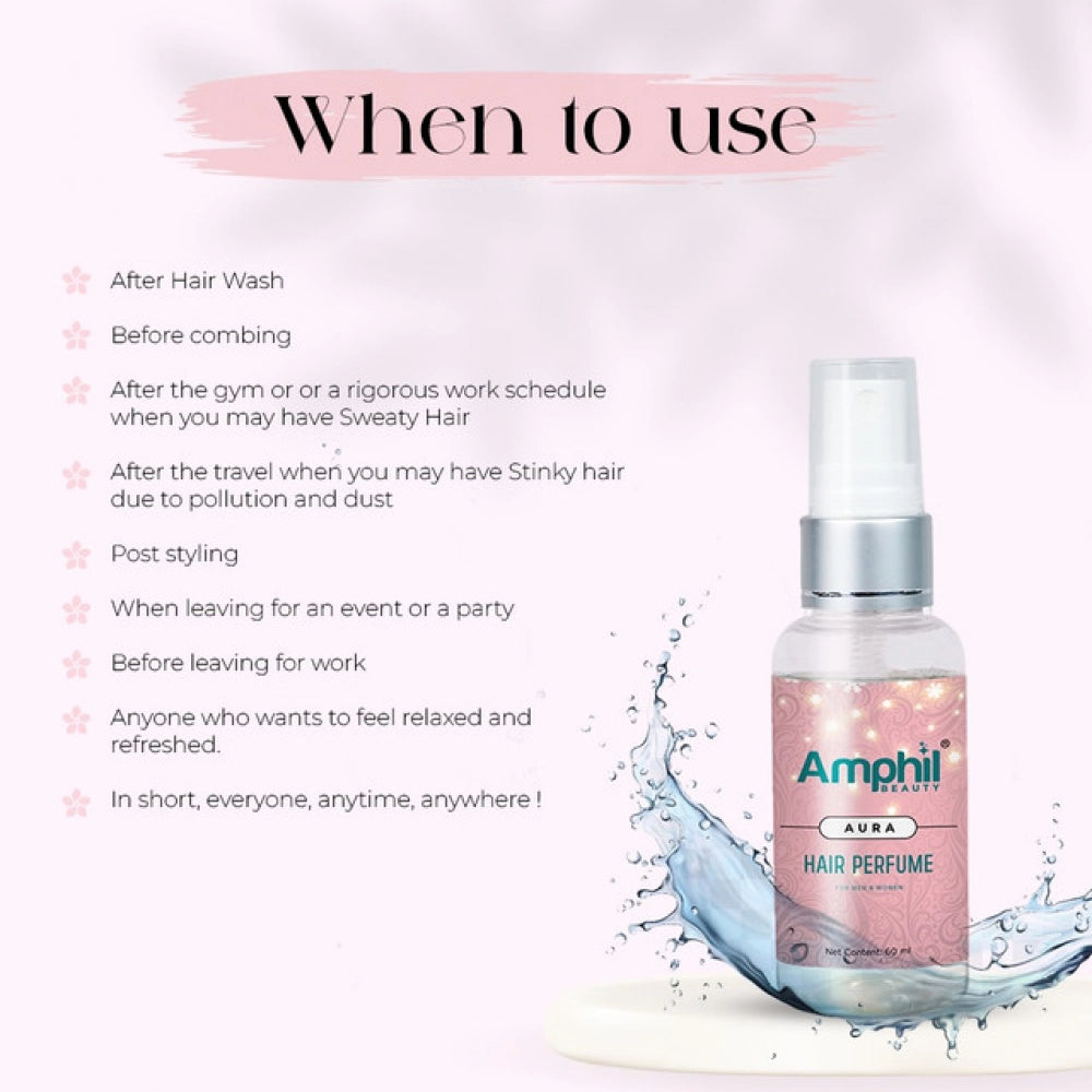 Generic Amphil beauty Aura Unisex Hair perfume 60 ml | Alcohol Free | Water Based | Paraben Free